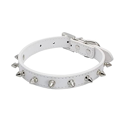 Yiwong Spiked Leather Hundehalsband, Bullet Nail Rivet Hundehalsband, Einstellbares Hundehalsband mit Stacheln von Yiwong