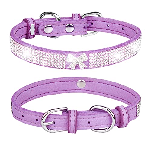 Yiwong Strass Hundehalsband, Strass Streamer Verstellbares Hundehalsband, Hundehalsband mit Strasssteinen für Katzen und kleine und mittelgroße Hunde von Yiwong