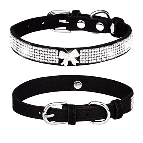 Yiwong Strass Hundehalsband, Strass Streamer Verstellbares Hundehalsband, Hundehalsband mit Strasssteinen für Katzen und kleine und mittelgroße Hunde von Yiwong