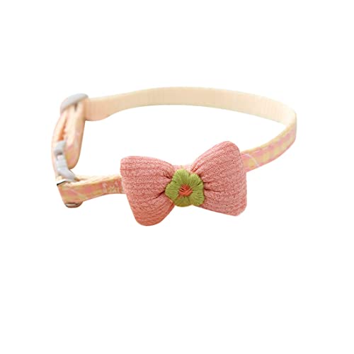 Yiwong Verstellbares Katzenhalsband, Katze und Hund abnehmbare Schleife Nylon Halskette, Plaid Horn Arc Pet Halsband von Yiwong