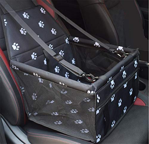 Yiyida Hundeautositz Hunde Autositzbezug Transportbox wasserdichte Hundesitz Rückbank & Vordersitz faltbar Auto Sitzerhöhung, Autoschondecke mit verstellbarem Sicherheitsgurt, 40x30x25cm von Yiyida