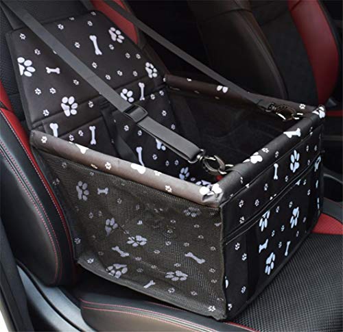 Yiyida Hundeautositz Hunde Autositzbezug Transportbox wasserdichte Hundesitz Rückbank & Vordersitz faltbar Auto Sitzerhöhung, Autoschondecke mit verstellbarem Sicherheitsgurt, 40x30x25cm von Yiyida