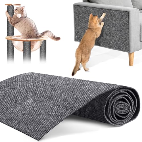 Selbstklebend Kratzteppich Katze Wand, Kratzmatte Kratzbretter Katze, Katzenkratzbretter, Kratzbrett Katzen Kratzwand, Kratzbretter Katze Wand, 200cmx40cm von Yizemay