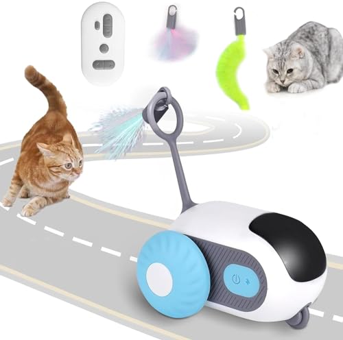 Yizemay Katzenspielzeug Selbstbeschäftigung, Interaktives Katzenspielzeug, Smartyflip Katzenspielzeug, Spielzeug für Katzen Elektrisch Automatisch, Ntelligenzspielzeug für Katzen USB Aufladbar (B) von Yizemay