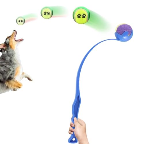 Yjkedfh Ballschleuder Ball Für Hunde Launcher, Interaktives Apportierspielzeug Für Hunde | Haustierzubehör, Weitwurf-Technologie Für Aktives Apportieren, Wurfgerät Hundespielzeug von Yjkedfh