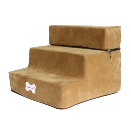 Yjkedfh Faltbare Hundetreppe | Treppe Für Hunde, Um Ins Bett Zu Gelangen - Abnehmbares 3 Stufen Haustier Kletterwerkzeug Mit Abnehmbarer Abdeckung Yjkedfh Faltbare Hundetreppe | Treppe Für Hunde, Um Ins Bett Zu Gelangen - Abnehmbares 3 Stufen Haustier Kletterwerkzeug Mit Abnehmbarer Abdeckung von Yjkedfh