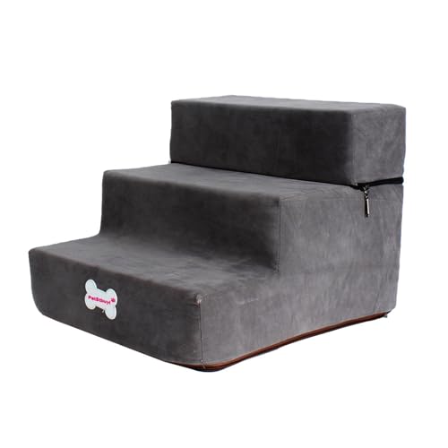 Yjkedfh Faltbare Hundetreppe | Treppe Für Hunde, Um Ins Bett Zu Gelangen - Abnehmbares 3 Stufen Haustier Kletterwerkzeug Mit Abnehmbarer Abdeckung Yjkedfh Faltbare Hundetreppe | Treppe Für Hunde, Um Ins Bett Zu Gelangen - Abnehmbares 3 Stufen Haustier Kletterwerkzeug Mit Abnehmbarer Abdeckung von Yjkedfh