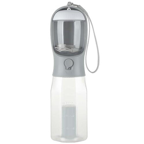 600 ml Haustier-Wasserflasche, tragbar, 3-in-1-Hunde-Wasserflasche, multifunktionaler Wasserflaschenspender für Hunde, Katzen, Kaninchen, Welpen und andere Haustiere zum Spazierengehen, Wandern, von Ylaptew