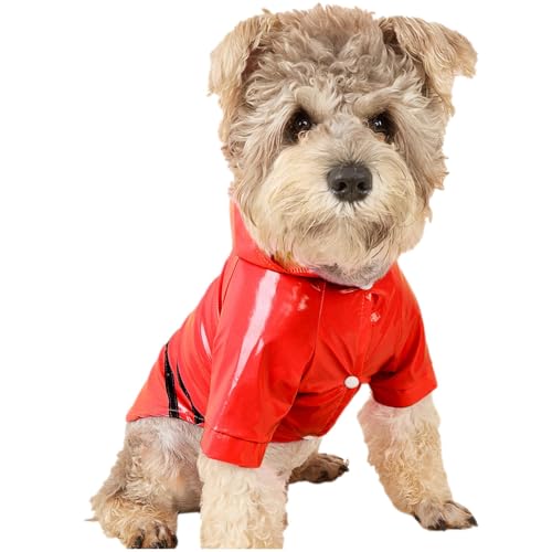 Ylnailky Hunderegenmantel,Hunderegenmantel - PU-reflektierende Haustier-Regenjacke, Regenmantel, Poncho-Kleidung | Wasserdichter Regenmantel, leichte Regenponchojacke für Hunde und Katzen von Ylnailky