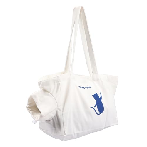 Canvas-Schultertasche für Katzen, tragbar und vielseitig einsetzbar, großes Fassungsvermögen, schönes Design, leicht zu reinigen, atmungsaktives Canvas-Material, ideal für von Ylwxzenith