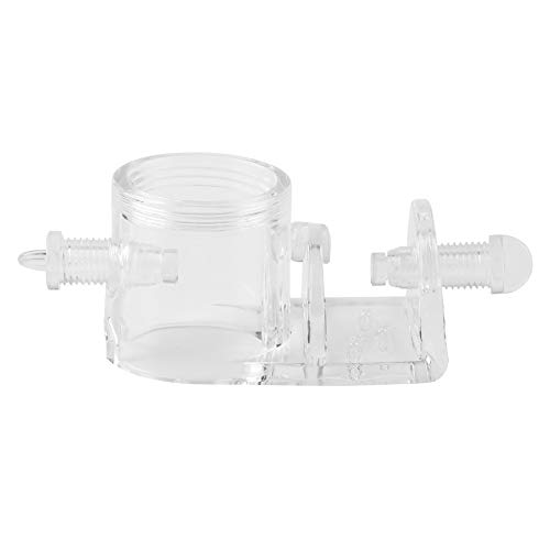 Ylwxzenith Acrylic Aquarium Hose Clip, Tank Tube Holder Clamp for 22mm Dia Water Pipe, Easy Install with Unique Semi Circular Screw, Stable and Heavy, Reduce Impact on Glass von Ylwxzenith