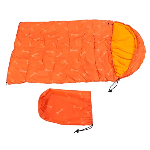 Ylwxzenith Waterproof Dog Sleeping Bag, Warm Packable Pet Bed with Storage Bag, Ideal for Camping Hiking Travel, Orange Lining, Sturdy Polyester Fabric, Lightweight Easy to Clean von Ylwxzenith