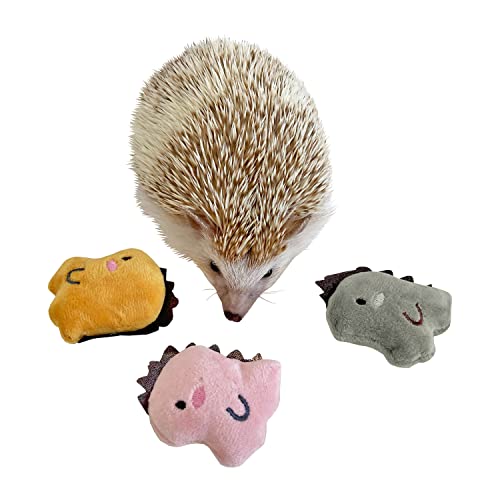 Handgefertigtes 3-teiliges niedliches Kleintierzubehör Dinosaurier für Igelbedarf, Meerschweinchen, Hamster, kleines Haustierspielzeug, Geschenk, Fotoshooting-Käfigzubehör von Ymid Select