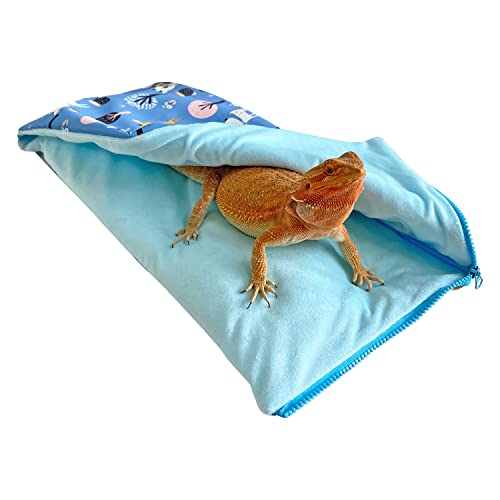 Ymid Select Bettdecke, handgefertigt, mit Reißverschluss, wasserdicht, Bartdrache, weich, für kleine Tiere, Reptilien, Schlafsack, Versteck für Eidechse, Leopard, Gecko, Igel, Meerschweinchen, von Ymid Select