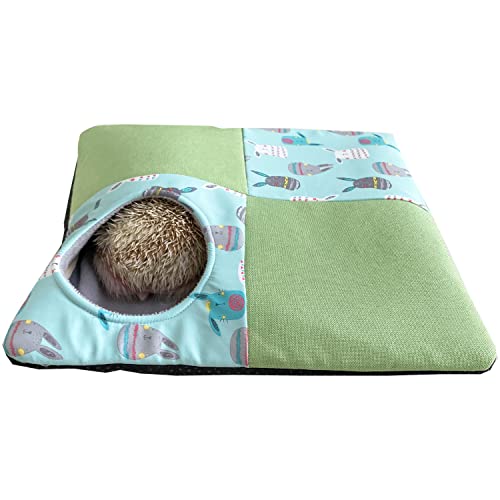 Ymid Select Fleece Kuschelsack Schlafsack Beutel Versteck Interaktive Spielmatte für Igel Hamster Ratte Frettchen Eichhörnchen Kleintier Bett (Grün) von Ymid Select