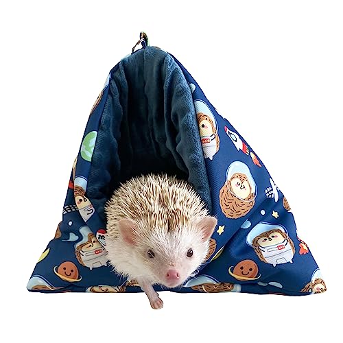 Ymid Select Handgefertigter Kuschelsack, Schlafsack für Igel, Hamster, Ratten, Zuckergleiter, Kleintiere, zum Aufhängen, Käfig, Höhlenbett (blau) von Ymid Select