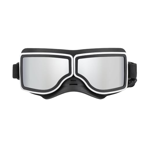 Hundebrille für große Rassen, Hundesonnenbrille | Hundebrille UV-Schutz für Hunde großer und mittlerer Rassen,Hunde-Motorradbrille, winddicht, beschlagfrei, staubdicht, schneefest, für Outdoor-Aktivit von Ynnhik