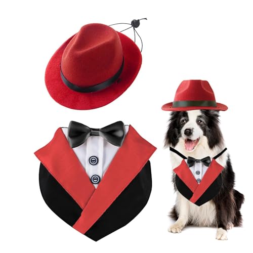 Hundekleid für kleine Hunde, formelles Kleid, Hochzeitshemd, Hundekleidung, formelles Hemd mit Fliege für Hunde, verblasst nicht, bequem für die Hochzeitsfeier von Tieren Dome von Ynnhik