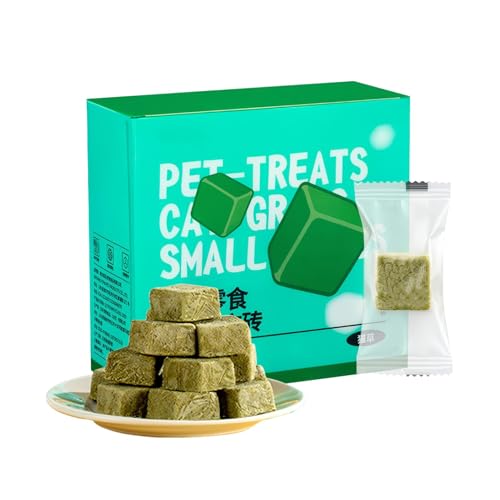 Katzengras-Snack - Katzengras-Snack Natur, 60 g gefriergetrockneter Naturgras Snack für Katzen,Katzenminze, Kätzchen, Zahnpflege, essbares Lebensmittelspielzeug zur Haarentfernung für Schlafzimmer von Ynnhik