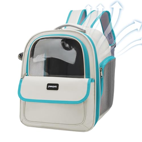 🔋Luftpolstertasche für Katzen – Rucksack für Katzen | Belüftete Tragetasche für Haustiere, geräumiger Rucksack, leicht und bequem für kleine Hunde, Katzen, Reisen, Wandern von Ynnhik