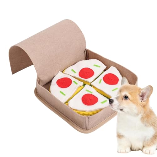 Schnüffelmatte – Spielzeug im Pizza-Design, Spielzeug zum Necken der Zähne von Haustieren | Geruchsstimulierendes Spielzeug für Hunde und Hunde, Pizza-Schnüffelspielzeug, Schleifgeräusch des Hundes, d von Ynnhik