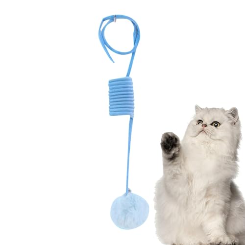 Ynnhik Cat Spring Toys, einziehbarer Katzenstring, interaktiver Katzenball – flexibel, interaktiv, Katzenspielzeug, Übung, Ball für Tür, Wand von Ynnhik