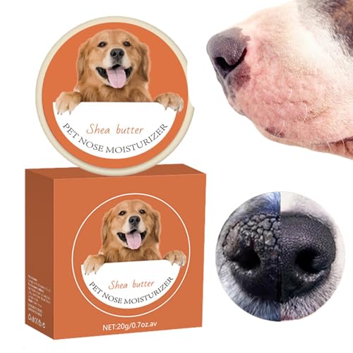 Ynnhik Trockener Nasenbalsam für Hunde | Hundenasen-Heilcremebutter,20 g Nasencreme für Hunde, lecksichere natürliche Nasenfeuchtigkeitscreme, rissige, rissige und verkrustete Nasenpfote von Ynnhik