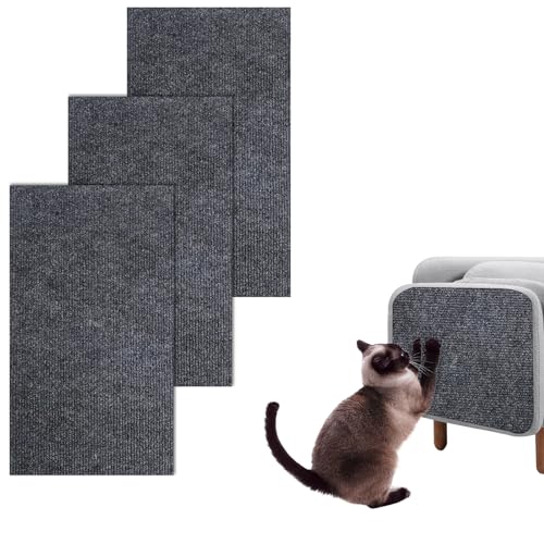 Yoanxong Katzenkratzmatte, 3 Pack 101.3 cm X 30.0 cm Trimmbare Selbstklebende Katzenkratzmatte, Sofa Möbel Wand Katze Kratzbrett Katzenkratzmatte, Multifunktionales Schutzpolster für Möbel von Yoanxong