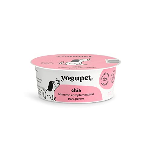 Yogupet Joghurt für Hunde mit Chia, Ergänzungsfutter für den Hund, 12 x 110 g von Yogupet