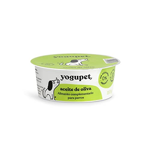 Yogupet Joghurt für Hunde mit Olivenöl Ergänzungsfutter für den Hund, 12 x 110 g. von Yogupet