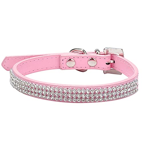 Yokawe Haustierhalsband, praktisch, glänzend, stabil, für Hunde, Rosa, Größe S von Yokawe