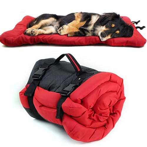 Yolispa wasserdichte Hundebett Matratze Faltbares Hundebett Hundeschlafsack rutschfeste Hunde-Campingmatte geeignet für Outdoor-Reisen und Camping, Auto, Hundekiste, Sofa, Bode 120 * 80cm von Yolispa