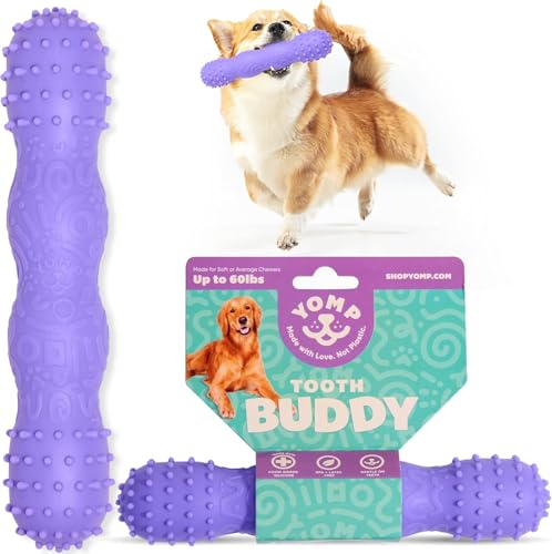 Yomp ToothBuddy 2 Dog Dental Chew Toy - Dog Tething Toy for Soft & Medium Chewers - Dog Toy Bone - Chewing Toy for Dogs - Pet Safe Non-Toxic Silicone Dog Toy von Yomp