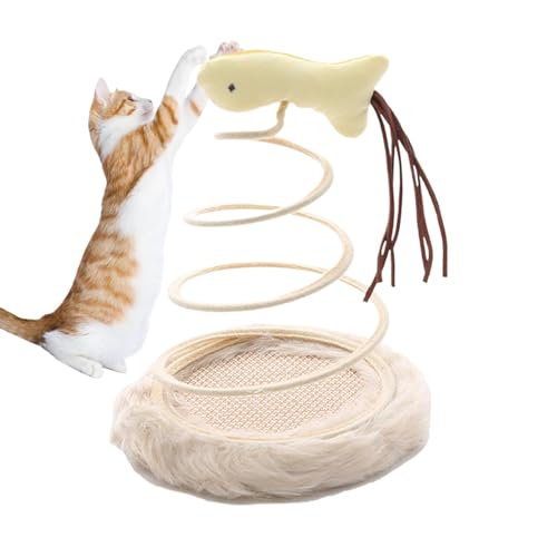 Katzenspielzeug Federbrettspielzeug Für Katzen Interaktive Cat Feather Toys,Natürlich Interaktives Katzenspielzeug Für Katzen Lustiges Übungsspielzeug Mit Spiralfeder, Katzenspielzeug Für Katzen von Yonuaret