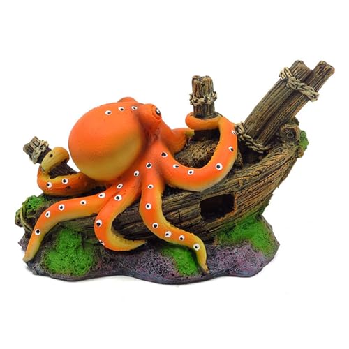 Yooghuge Zarte Künstliche Lustige Oktopus Höhlen Terrarium Verstecke Garnelen Verstecke Statue Aquarium Lebensraum Dekoration Aquarium Dekoration von Yooghuge