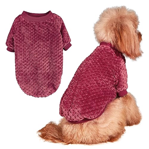 Yoolhamy Hundekleidung Kleine Hunde Plüsch Pullover Wintermantel Hundepullover Weihnachten Hund kleidung für Chihuahua Hundepulli Warme Hundekostüm kleine Mittel Große hundemantel für Dogs von Yoolhamy