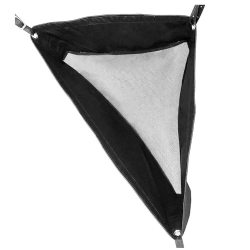 Yopeissn Deep Corner Hay Bag Ziegen-Heufuttertaschen mit Netzunterseite und Schnappverschlüssen für Pferdeanhänger-Box, Schwarz von Yopeissn