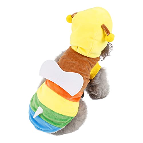 Yoption Bunte Bienen-Kostüme für Hunde, Katzen, Haustier, Halloween, Weihnachten, Cosplay, Kleidung für Welpen, Hunde (L) von Yoption