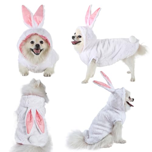 Yoption Hund Katze Bunny Kostüme, Lustige Haustier Halloween Weihnachten Ostern Cosplay Hund Hoodie Kleidung Party Kostüm Outfits für Welpen Hunde (M) von Yoption