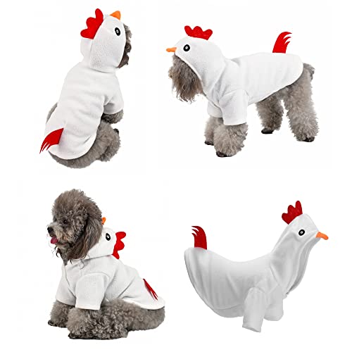 Yoption Hund Katze Huhn Kostüme, Haustier Halloween Weihnachten Thanksgiving Cosplay Kleid Hoodie Lustige Outfits Kleidung für Welpen Hunde (M) von Yoption