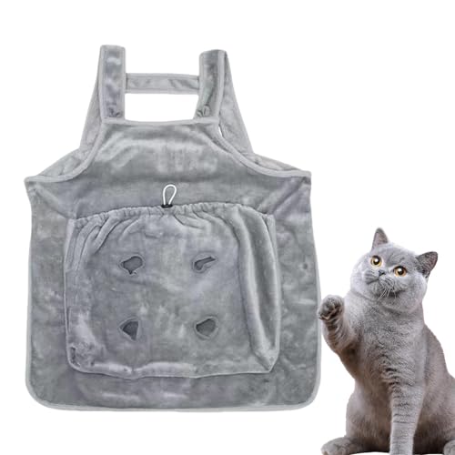 Yorajuy Haustier-Trageschürze mit Löchern, Katzentasche | Freisprech-Katzentragetasche Katzentragetasche,Waschbarer Schlafsack für Haustiere, Schlafsack für kleine Katzen und Hunde von Yorajuy