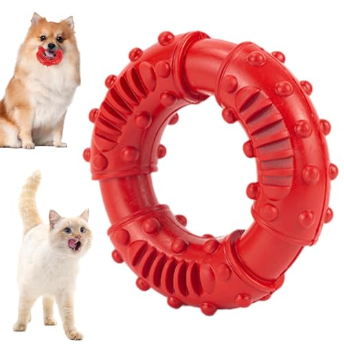 Yorajuy Kauspielzeug für Hunde, Kauspielzeug für Hunde, Bissfestes Beißspielzeug für Hunde, Hundespielzeug zum Zähneknirschen mit Donut-Design für mittelgroße und kleine Hunde von Yorajuy