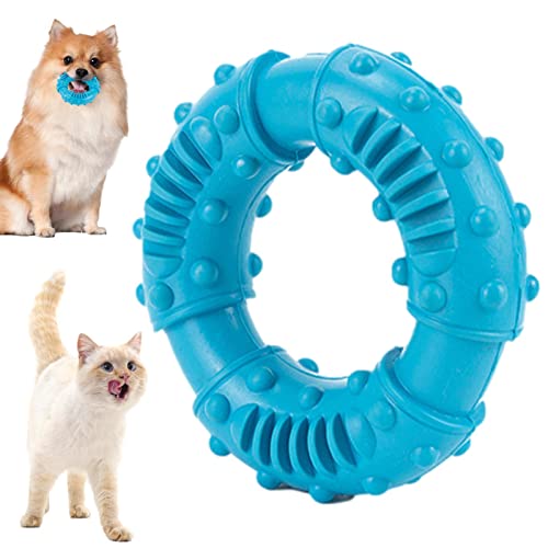 Yorajuy Kauspielzeug für Hunde, Zahnreinigungsspielzeug für Hunde - Bissfestes Beißspielzeug für Hunde | Hundespielzeug zum Zähneknirschen mit Donut-Design für mittelgroße und kleine Hunde von Yorajuy