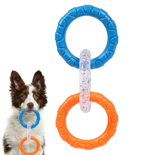 Yorajuy Kauspielzeug für Hunde, Zahnspielzeug für Welpen,Squeak Toys Interaktives Kauringspielzeug für Hunde - Kauspielzeug für Hunde, Kauspielzeugring für die Zahnreinigung, Kauspielzeug für Hunde von Yorajuy