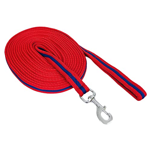 York Longe Longierleine für Pferde Softlonge Pferdelonge für Reitsport 8,5m (rot-blau) von York Fitness