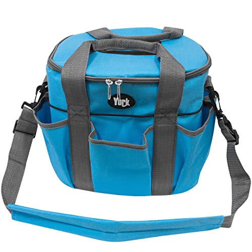 York Putztasche mit Deckel für Pferd (blau) von York Fitness