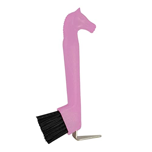 York Hufkratzer für Pferde Grooming Tools Pferdehufkratzer mit Pferdekopf als Griff (rosa) von York