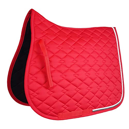 York Schabracke Avril Vielseitigkeitsschabracke Sattelpad Pferdeschabracke (Tango Red) von York