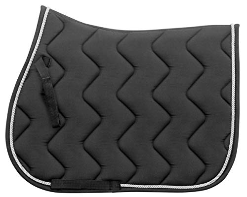 York Schabracke Luna Sattelunterlage Vielseitigkeitsschabracke Sattelpad (Jet Black) von York