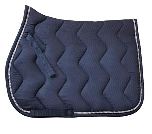 York Schabracke Luna Sattelunterlage Vielseitigkeitsschabracke Sattelpad (Navy) von York